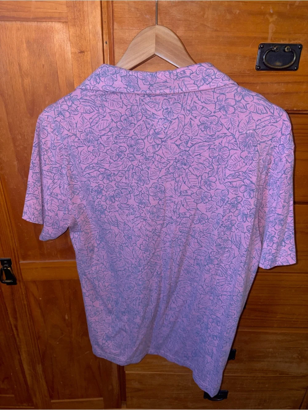 George Men's Pink Floral-Print Polo